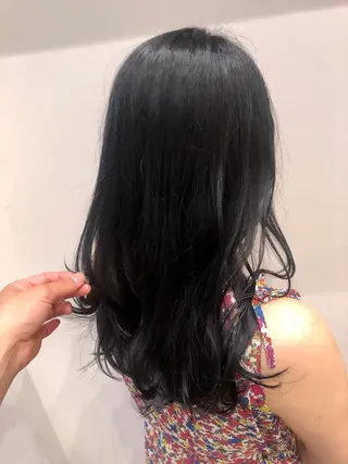 セミロング カラー VIVIE【ヴィヴィ】所属・髪質改善/韓国風 レイヤー/田村祐樹のヘアスタイル