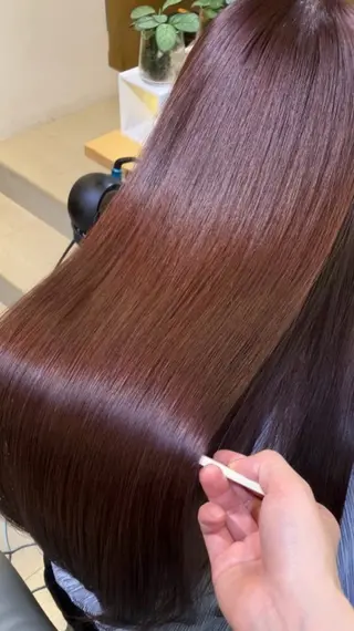 ロング カラー 髪質改善/美髪/矯正 ヘアアレンジ/西梅田のヘアスタイル