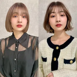 ショート ショート/ボブ/ 白髪ぼかし/しんやのヘアスタイル