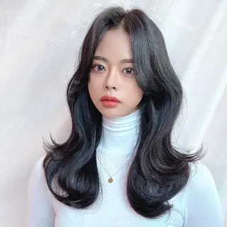 セミロング 韓国風cut/ 縮毛矯正/正岡幹康のヘアスタイル