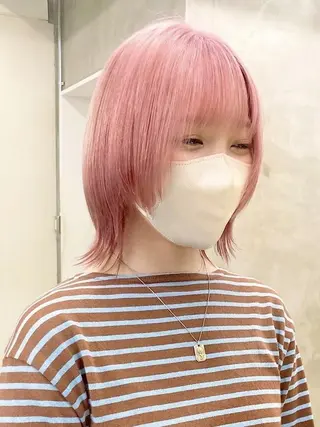 ミディアム カラー パーマ ヘアアレンジ メンズ ハイトーン/レイヤー 🌸さくらのヘアスタイル