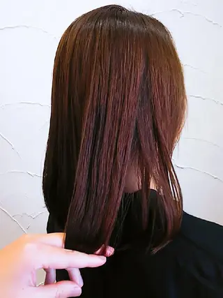 セミロング パーマ 髪質改善＆白髪ぼかし カラー♡店長みやけ♡のヘアスタイル