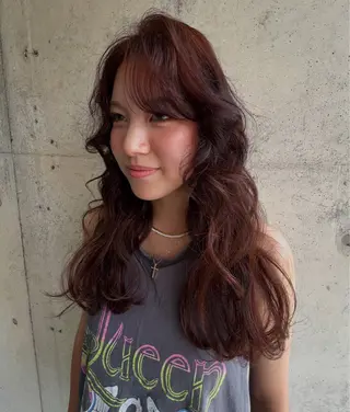 ロング カラー 只野 真衣のヘアスタイル