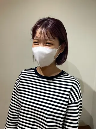 ショート あやか/ベージュ /透け感カラーのヘアスタイル