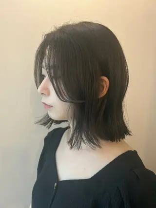 ミディアム カラー hub hair レイヤー/透明感のヘアスタイル