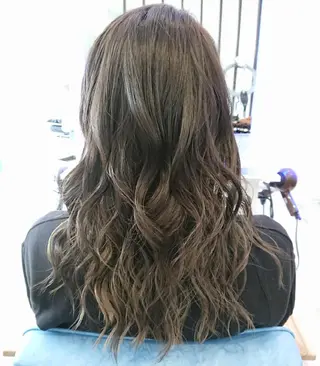 セミロング カラー ヘアアレンジ 小林 伸行のヘアスタイル