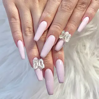 ネイル 🎀erika 長さだし💗モチ最高のネイルデザイン