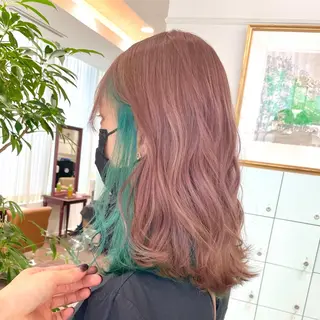 セミロング カラー ヘアアレンジ 🌹TikTok4万 フォロワー🌹AKIのヘアスタイル
