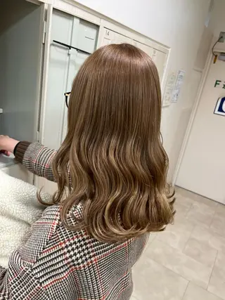 セミロング カラー 暖色専門美容師🎀 お客様満足度◎のヘアスタイル