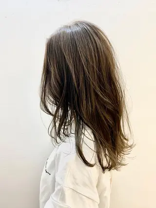 ミディアム カラー 艶髪カラー&ウルフ フルカワ ヒロズミのヘアスタイル