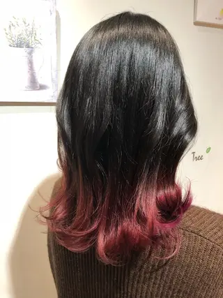 ロング カラー 青野 文香のヘアスタイル