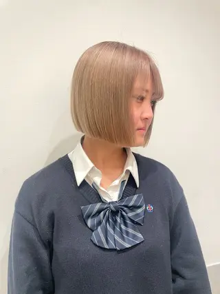 ショート GO TODAY SHAiRE SALON 原宿本店所属・REINA/ブリーチ /ハイトーン/原宿のヘアスタイル