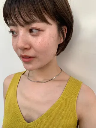 ショート パーマ カラー ネイル CEINE PATHのヘアスタイル