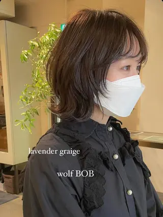 ミディアム カラー 似合わせ×くすみ カラー🤎yuukaのヘアスタイル