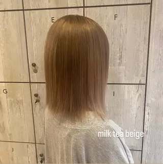 ミディアム カラー あいさ🤍ムラ無しカ ラー🤍のヘアスタイル