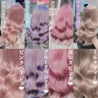 セミロング 💛ムラ修正ブリーチ 💛YUUのヘアスタイル