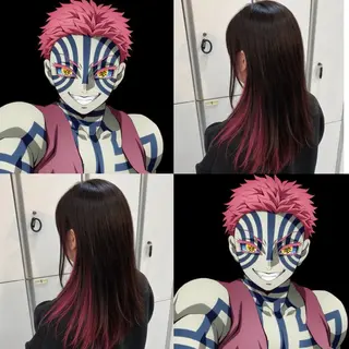 ロング カラー インナー/2次元/ 推しカラー/しゅうとのヘアスタイル