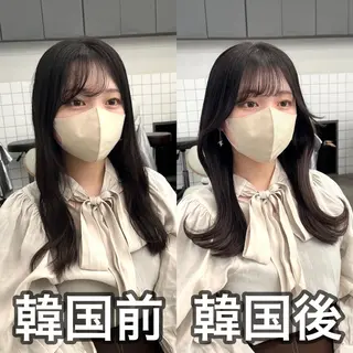 セミロング カラー パーマ ヘアアレンジ 韓国ヘア×2way 🇰🇷和知拓郎のヘアスタイル