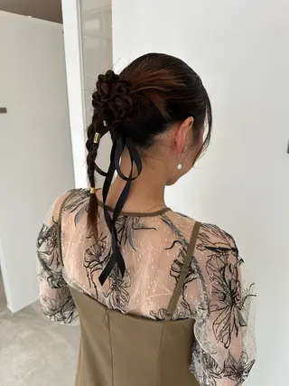 セミロング ヘアアレンジ レイヤー/ナチュラル 💐nao.のヘアスタイル