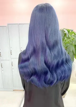 ロング カラー パーマ ヘアアレンジ メンズ キッズ ネイル マツエク・マツパ アイブロウ ハイトーン/ピンク 💗モモ໒꒱のヘアスタイル