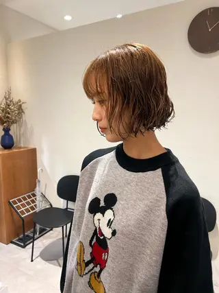 ショート パーマ yiye青山店所属・無料カットモデル /yuukaのヘアスタイル