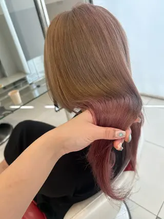 ロング カラー 海外カラー白髪ぼかし ティファニーサユリのヘアスタイル