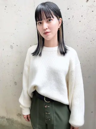 カラー NEWpOLICY所属・RE -NAのヘアスタイル