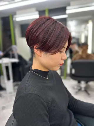 ショート カラー 似合わせスタイル 岡田勇哉のヘアスタイル