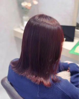 ミディアム カラー suzuka/透明感 カラー 美髪縮毛矯正のヘアスタイル