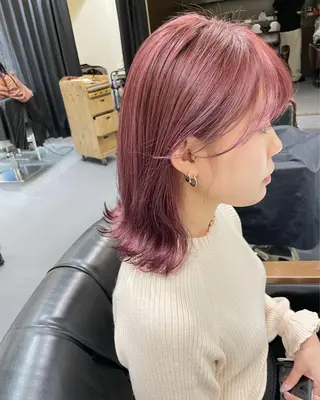 ミディアム カラー ボブ/パーマ 古家 佑真のヘアスタイル