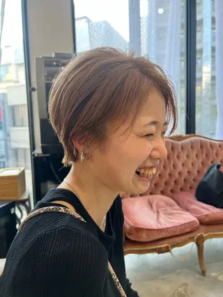 ショート 紙屋町ショート /ボブ　パーマ河内蓮のヘアスタイル