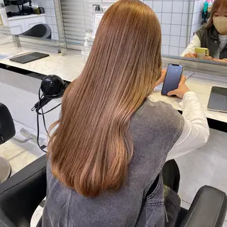 ロング カラー ダブルカラー 韓国ヘアKYONのヘアスタイル