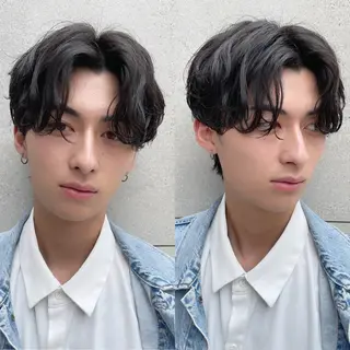 ショート カラー パーマ ヘアアレンジ メンズ 亀井隆汰/メンズ専門 パーマ特化美容師のヘアスタイル