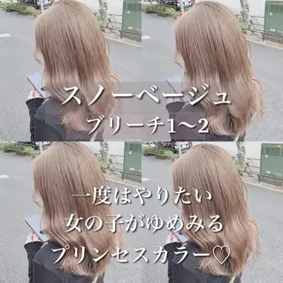 ロング カラー 💖韓国×王道 ハイトーン💖のヘアスタイル