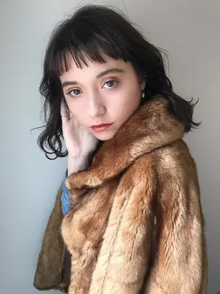 ミディアム カラー enne /YUI🥣のヘアスタイル