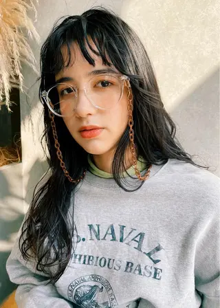 ロング パーマ ヘアアレンジ ダブルカラー /まつ毛パーマ🎀のヘアスタイル