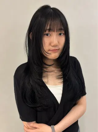 ロング カラー CHAINON×FeM#所属・名駅/sHiHo/透 明感カラー✨🎀/のヘアスタイル