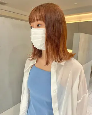 ミディアム カラー minami🪷 暖色カラーのヘアスタイル