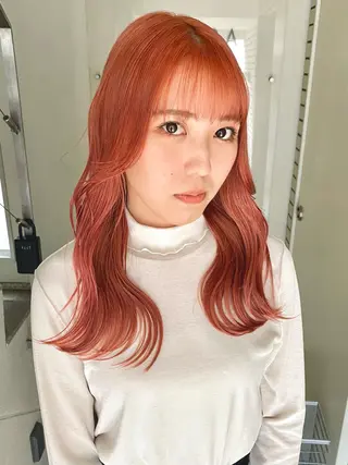 ロング カラー ヘアアレンジ 切りっぱなしボブ/ デザインカラー店長のヘアスタイル