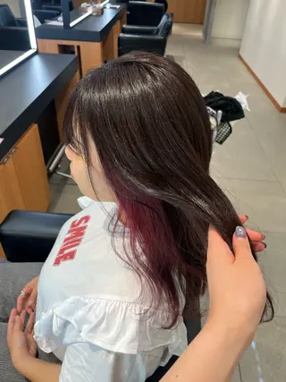 ミディアム KAREN（ému） 伏見/カットモデルのヘアスタイル