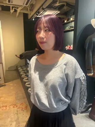 ショート カラー ブリーチ/エクステ はしもと そな🫧のヘアスタイル