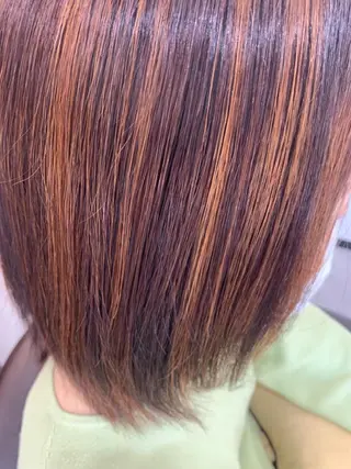 ミディアム カラー ufufu所属・境 菜摘のヘアスタイル