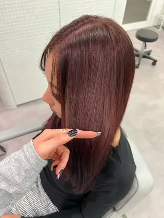 ミディアム カラー、縮毛矯正 募集中🖤/横浜のヘアスタイル