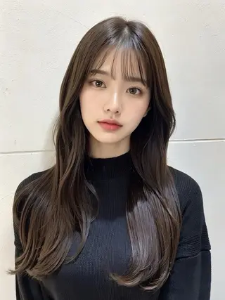 ロング カラー 韓国/レイヤーカット 髪質改善特化のヘアスタイル