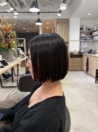 ショート 地毛風縮毛矯正 / ショート/ボブ/平山のヘアスタイル