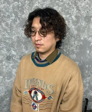 パーマ メンズ HAIR SALON M所属・🌈ハイライト🌈 メンズパーマアリサのヘアスタイル