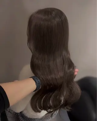 ミディアム カラー パーマ ブリーチなし/ ベージュ/akiraのヘアスタイル