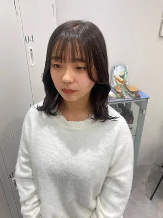 ミディアム カラー ヘアアレンジ ボブ /ニュアンス/ satomi🧸💖のヘアスタイル