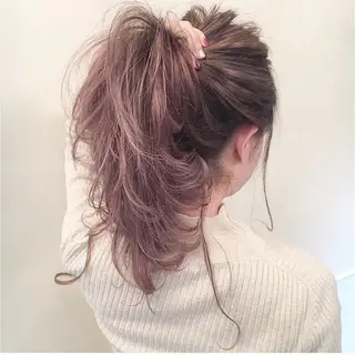ミディアム カラー 柔らかbeige モトキのヘアスタイル