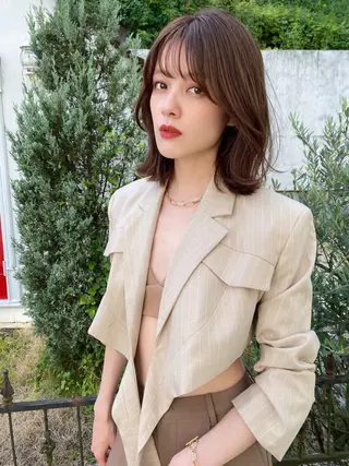 ミディアム 鎌倉 彩のヘアスタイル